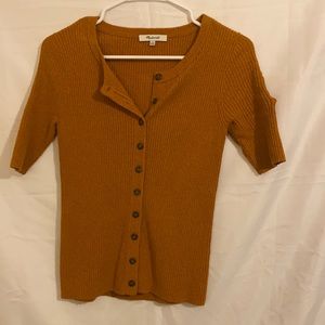 MADEWELL— knitted short sleeve cardigan
